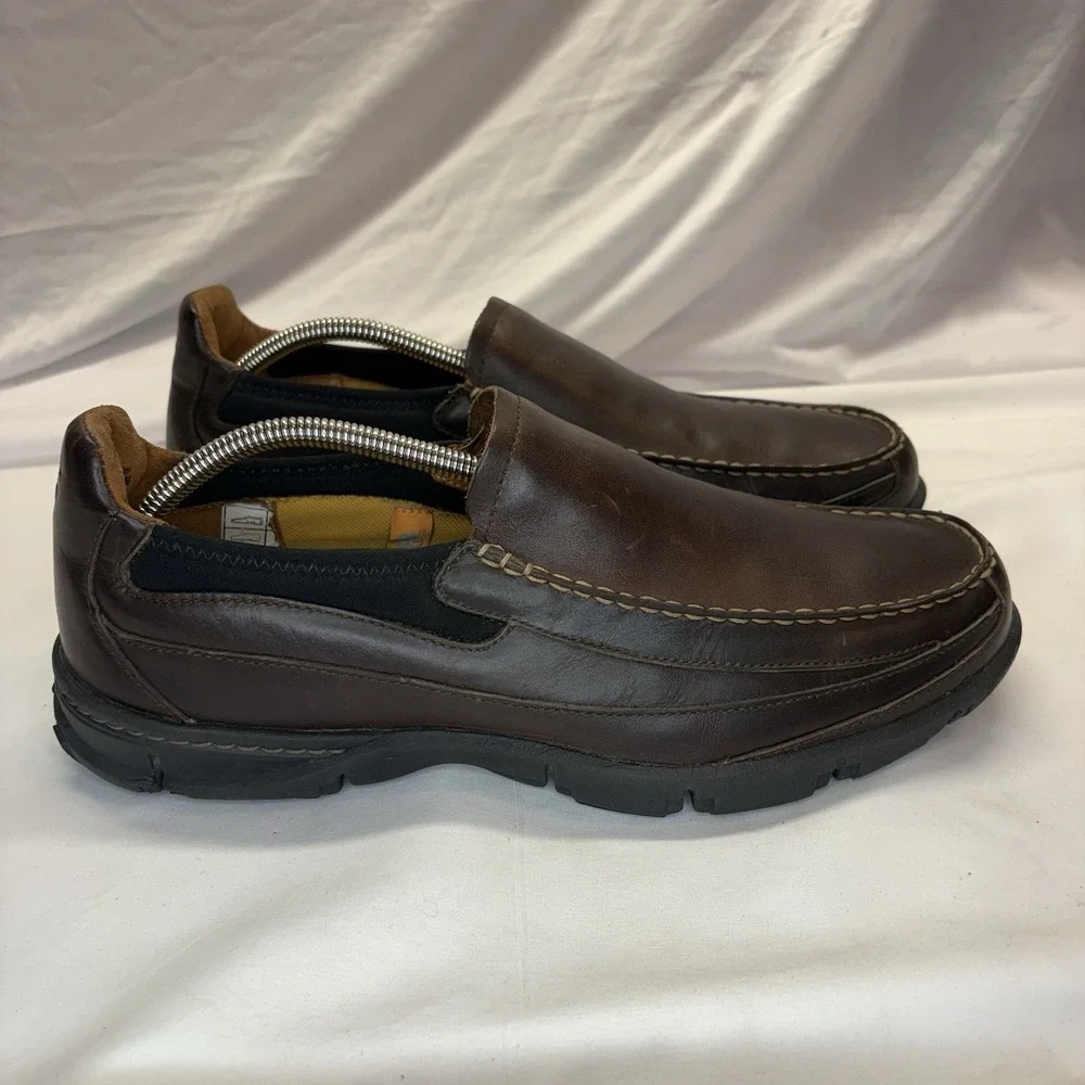 Timberland Smart Loafers Comfort Men's Brown Leather Slip-On Shoes Size 11 M